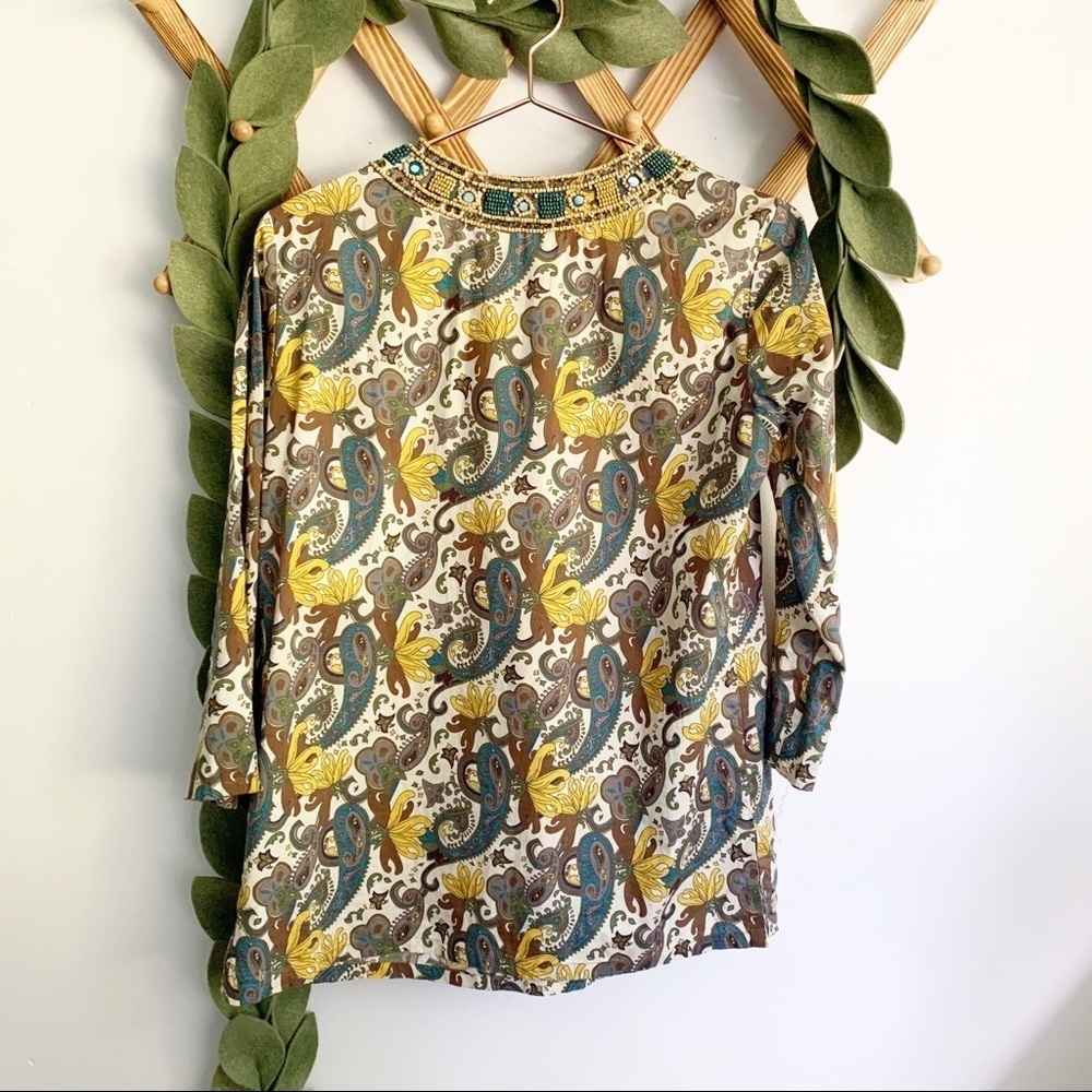Lafayette 148 Vintage Paisley Print Tunic - Picture 2 of 6